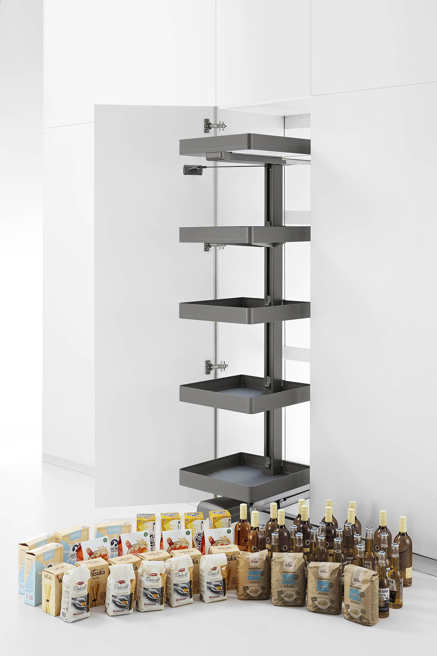 kitchen matt grey tall pantry unit