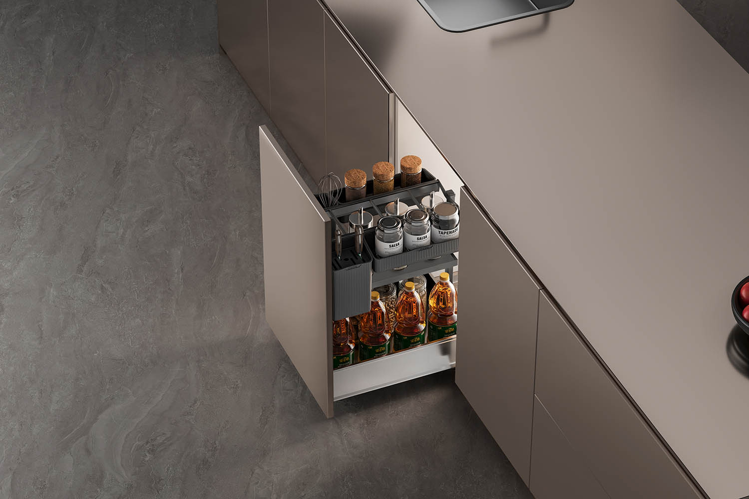 Kitchen Matt Grey Series Tall Units