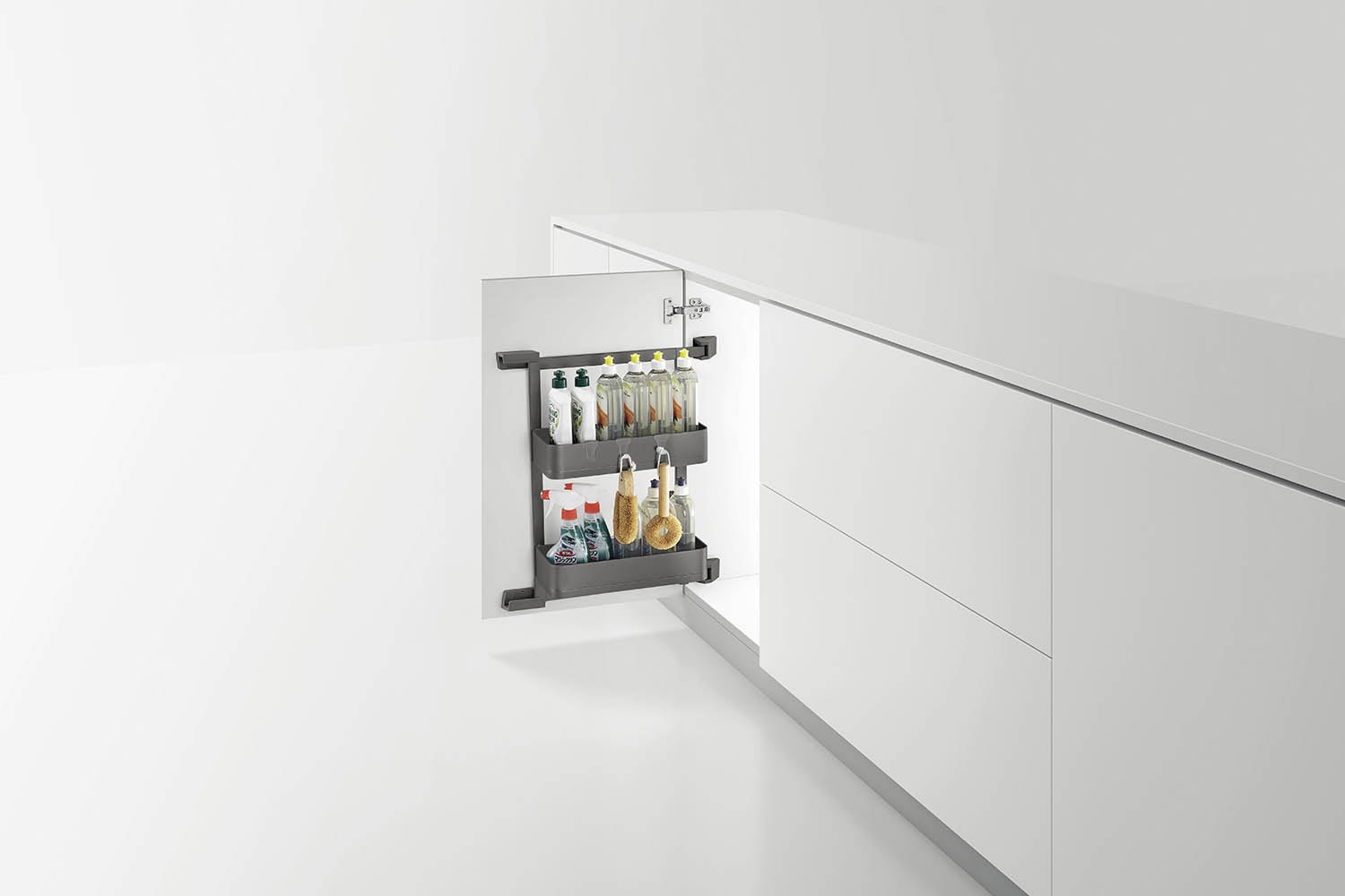 kitchen matt grey tall pantry unit